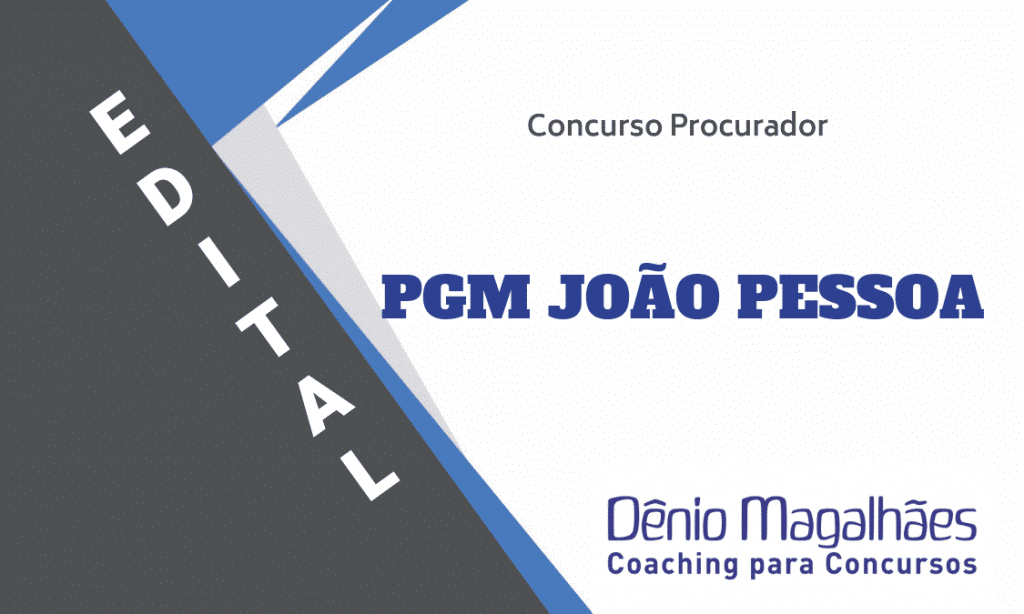 Edital PGM João Pessoa Concurso Procuradoria do Município Procurador Municipal
